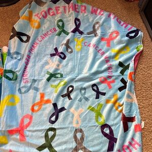 Cancer Awareness Blanket - Multicolor